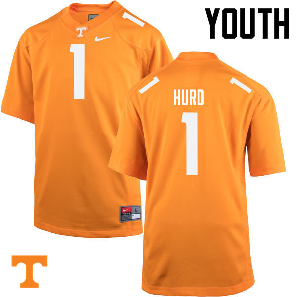 Youth #1 Jalen Hurd Tennessee Volunteers College Football Jerseys-Orange - Click Image to Close